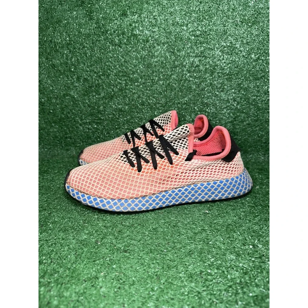 Adidas Men Size 11 Deerupt Multicolor Mesh Knit Running‎ Shoes Athletic Sneakers